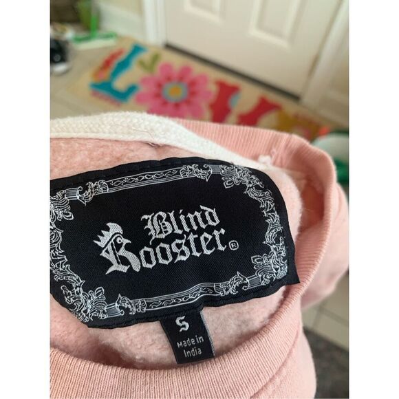 Blind Rooster Size S Streetwear Pink Sweatshirt - Picture 4 of 8